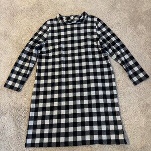 Talbots Black Checked Dress